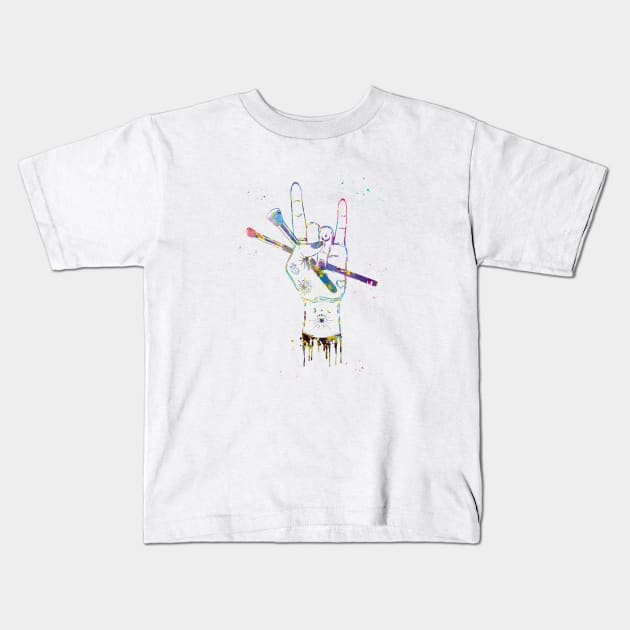 Makeup Artist Kids T-Shirt by erzebeth